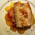 LUBINA A LA ESPALDA CON HORTALIZAS AL HORNO