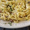 Tagliatelle a la carbonara