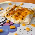Canelones con boloñesa y cheddar