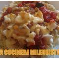 Tallarines (Noodles) con Pisto y Huevo duro