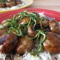Wok de champiñones marinados