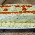 Pastel de merluza con crudites de zanahoria