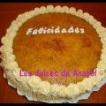 Tarta de yema tostada y chocolate