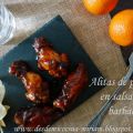Alitas de pollo en salsa barbacoa