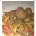 Albondigas con Champiñones y Pimiento Morrón