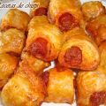 APERITIVOS DE HOJALDRE CON CHORIZO