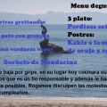 Menu cumpleaños de Rosa
