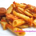 Macarrones con salchicha. El verano.
