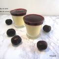 Natillas con AOVE  y  coulis de cerezas