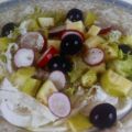 ensalada de escarola rabanos y manzanas