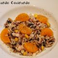 Ensalada de arroz con gajos de mandarina