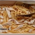 Espaguetis con salsa de lomos de bonito