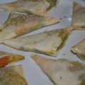 Samosas de verduras y curry al horno.