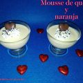 Mousse de queso y naranja para San Valentin