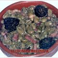 Habas con Jamón y Morcilla de Cebolla