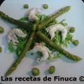 Ensalada templada de trigueros y cigalas