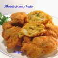 Buñuelos de setas y bacalao