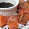 Salmón marinado a la salsa de soja