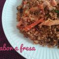Quinoa con verduras y pavo