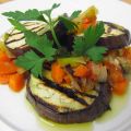 Berenjena asada con aire de caponata