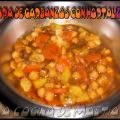 Sopa de garbanzos con hortalizas