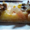 Pizza con masa de cerveza.