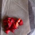 Triángulos de fresas con chocolate