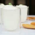 Mousse de chocolate blanco con menta