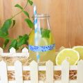 Limonada de hierbabuena y melocotón.