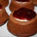 Volcán de chocolate y frambuesa.