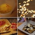 Berenjenas asadas con yogur al azafrán