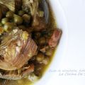 GUISO DE ALCACHOFAS HABAS Y GUISANTES