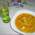 SOPA DE PAN CON CALDITO Y TROZOS DE PESCADO