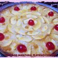 TARTA DE MANZANA, PLATANO Y YOGUR
