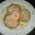 BERENJENAS CON SALSA DE LANGOSTINOS