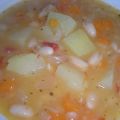 Judias vegetarianas con manzana