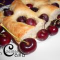 Coca de cerezas (coca amb cireres)