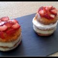 Milhojas de crema y fresas