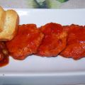 Minihamburguesas en salsa de tomate picante