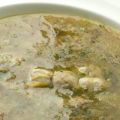 Sopa de cebolla con berberechos