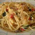 Espaguetis con carbonara vegetal