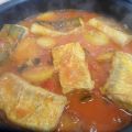 MERLUZA CON PATATAS Y PISTO