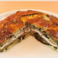 Pastel de berenjenas, jamón y queso
