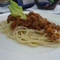 Spaghetti a la bolognesa casera