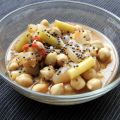 GARBANZOS CON PASTA DE CURRY.