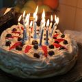 Tarta de crema y merengue. Paso a paso.