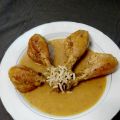 Muslitos de pollo con salsa almendras