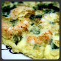 Tortilla de langostinos y espinacas