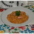 FIDEUÁ DE SALCHICHAS DE PAVO-POLLO (THERMOMIX)
