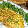 Tortilla de bacalao con pimientos de Padrón